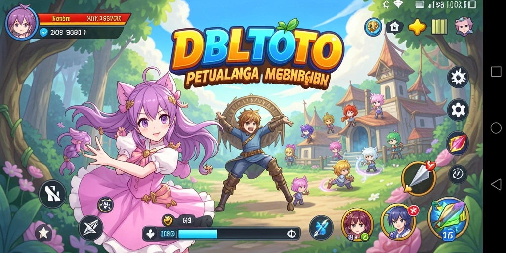 Tangkapan layar dari gameplay DBLTOTO yang penuh aksi dan karakter Anime.