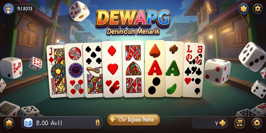 Gameplay DEWAPG yang menampilkan aksi seru permainan Domino.