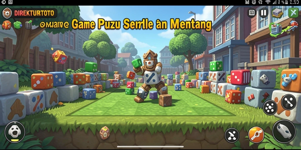 Screenshot gameplay DIREKTURTOTO menampilkan tantangan puzzle yang menarik.