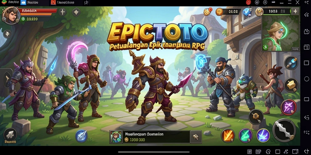 Tampilan menarik dari gameplay RPG EPICTOTO yang seru.