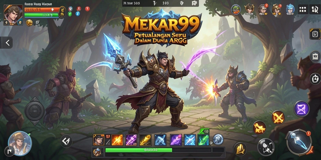 Tampilan gameplay seru dalam MEKAR99 dengan aksi pertarungan mendebarkan.