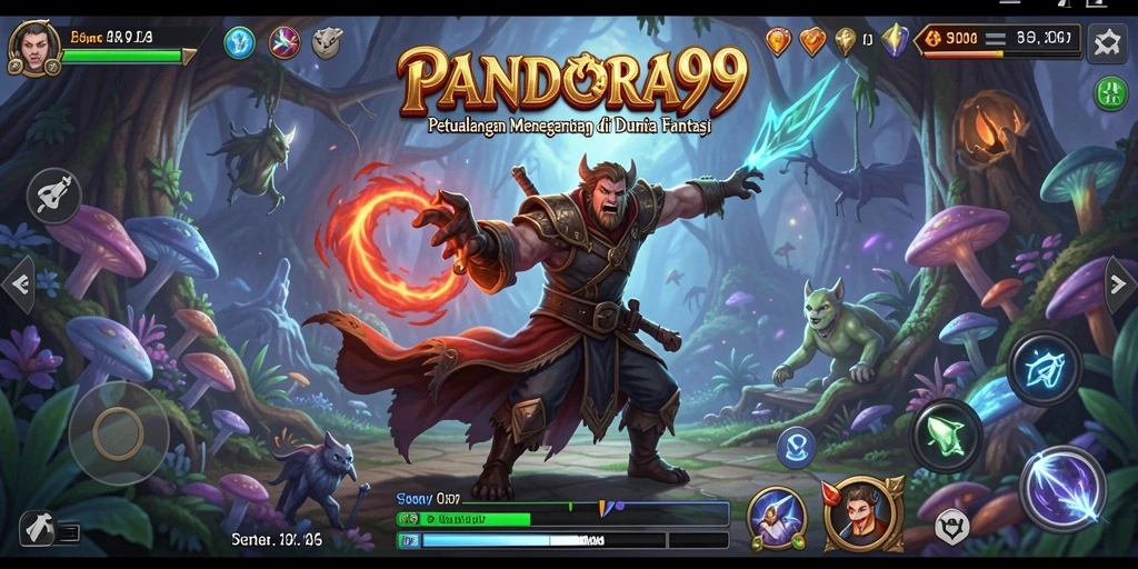 Screenshot gameplay PANDORA99 menampilkan aksi seru dalam petualangan fantasi.