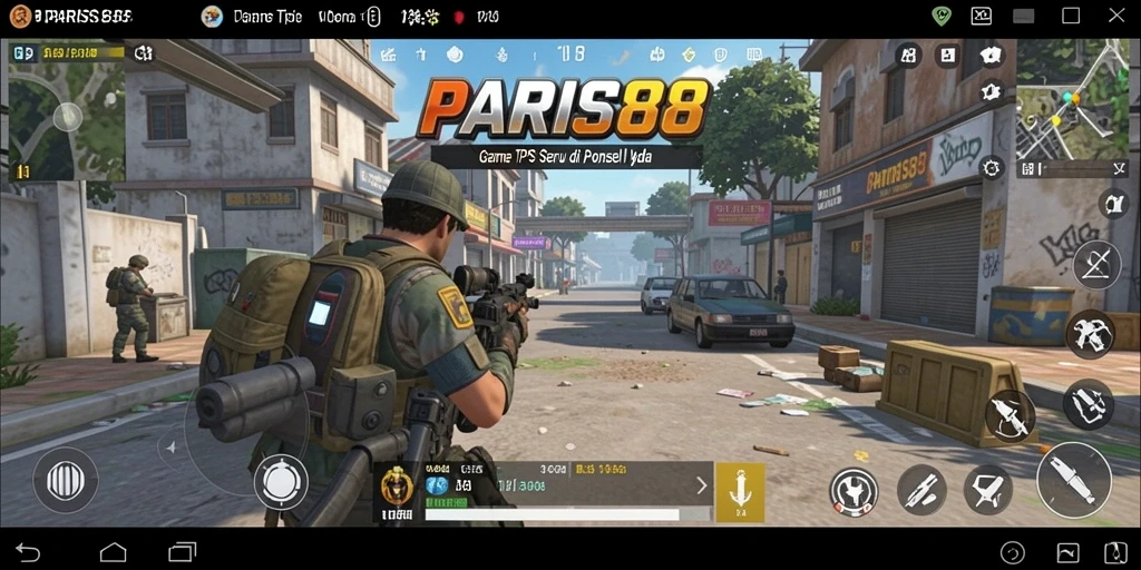 Tampilan gameplay menarik dari PARIS88 yang penuh aksi TPS.
