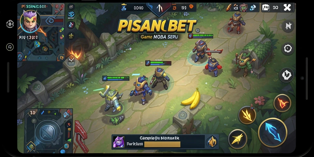 Screenshot gameplay PISANGBET yang menunjukkan aksi pertempuran tim.