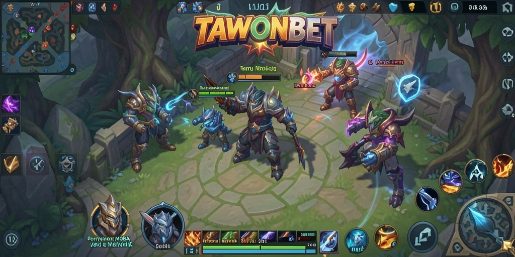 Tampilan aksi intens dari gameplay TAWONBET yang seru.