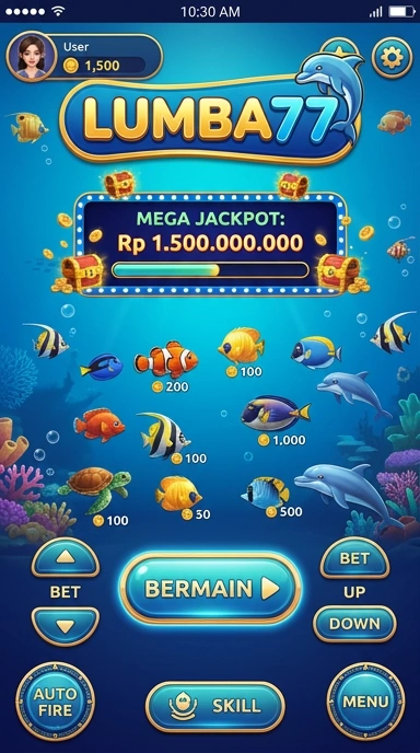 Tampilan antarmuka pengguna Lumba77 yang sederhana dan intuitif.